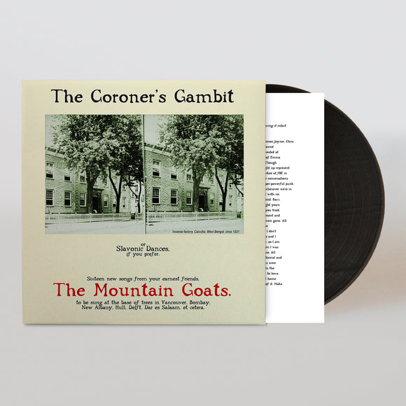 MOUNTAIN GOATS – THE CORONER'S GAMBIT (REISSUE) LP  <BR> PREORDER out 6/28/2024 •