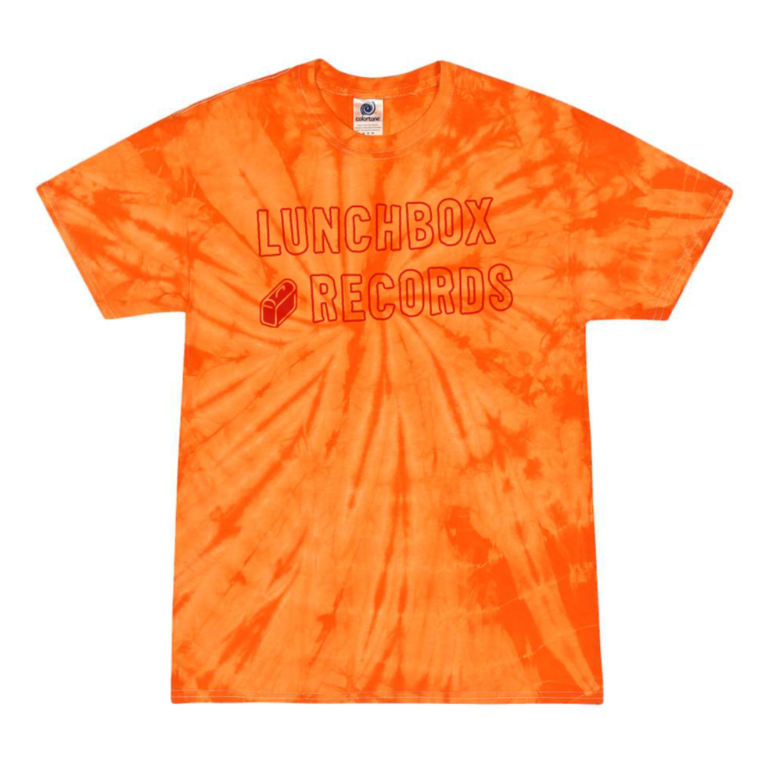 LBX Logo Orange Tie Dye Shirt – Lunchbox Records