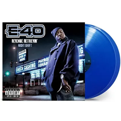 E-40 – REVENUE RETRIEVIN: NIGHT SHIFT (MIDNIGHT BLUE VINYL) - LP •