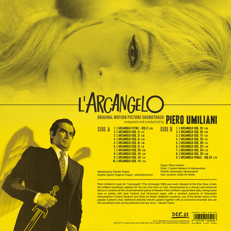 【未使用 限定LP】☆ボッサ/レアグルーヴ傑作☆ PIERO UMILIANI UMILIANI,PIERO L'ARCANGELO OST (YLW) (RSD24) LP – Lunchbox Records
