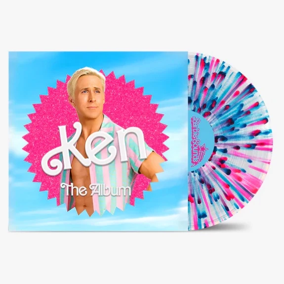 BARBIE THE ALBUM – OST (RSD ESSENTIAL CLEAR WITH PINK & BLUE SPLATTER - KEN COVER) - LP •