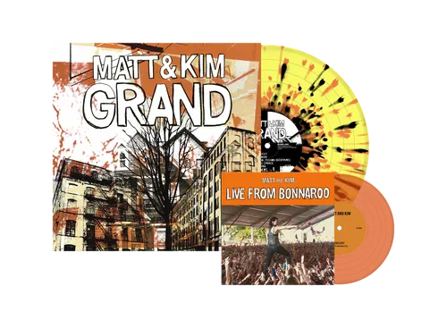 MATT & KIM – GRAND (YELLOW WITH ORANGE & BLACK SPLATTER + BONUS 7 INCH - RSD ESSENTIAL) - LP •