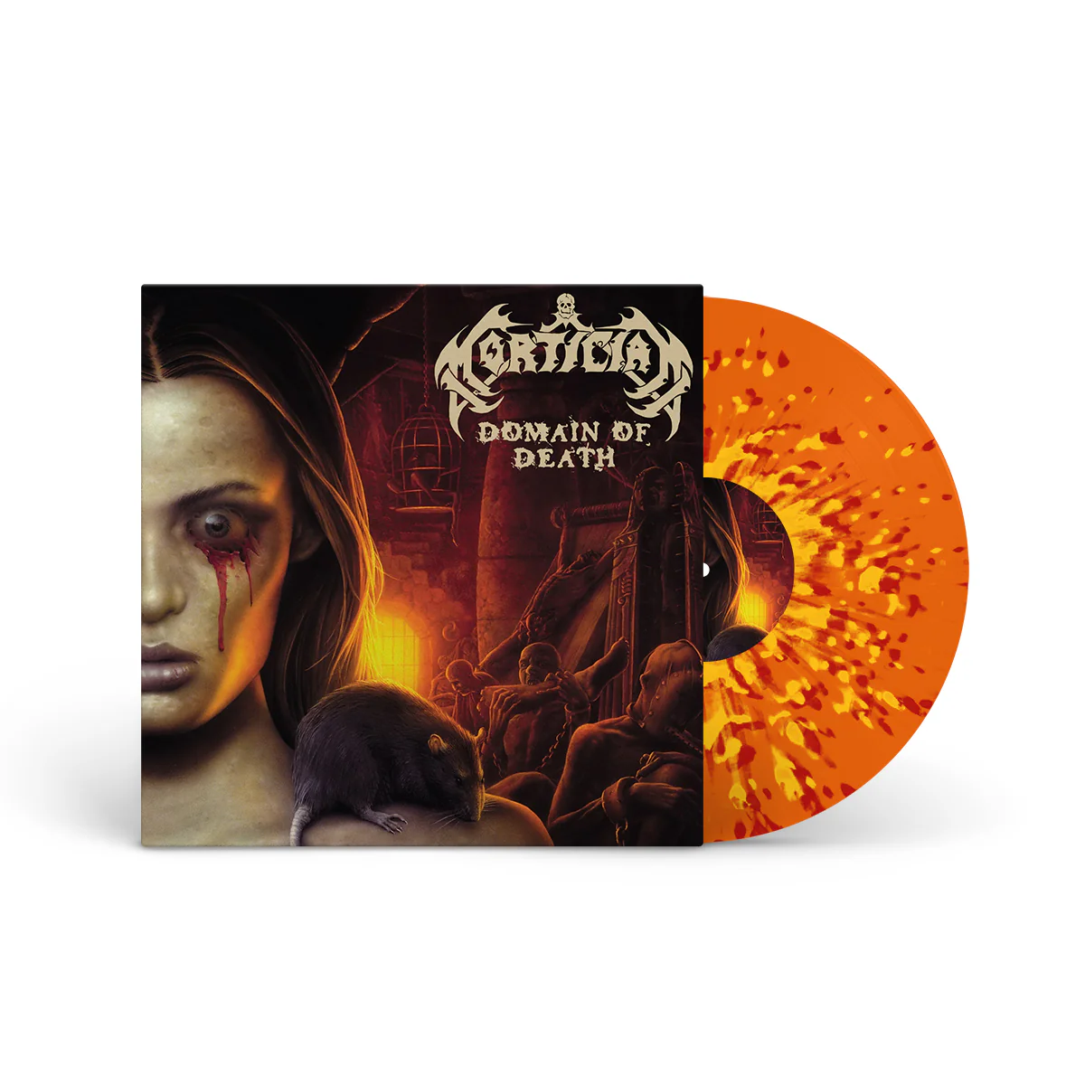 MORTICIAN – DOMAIN OF DEATH (ORANGE KRUSH W/SPLATTER) - LP •