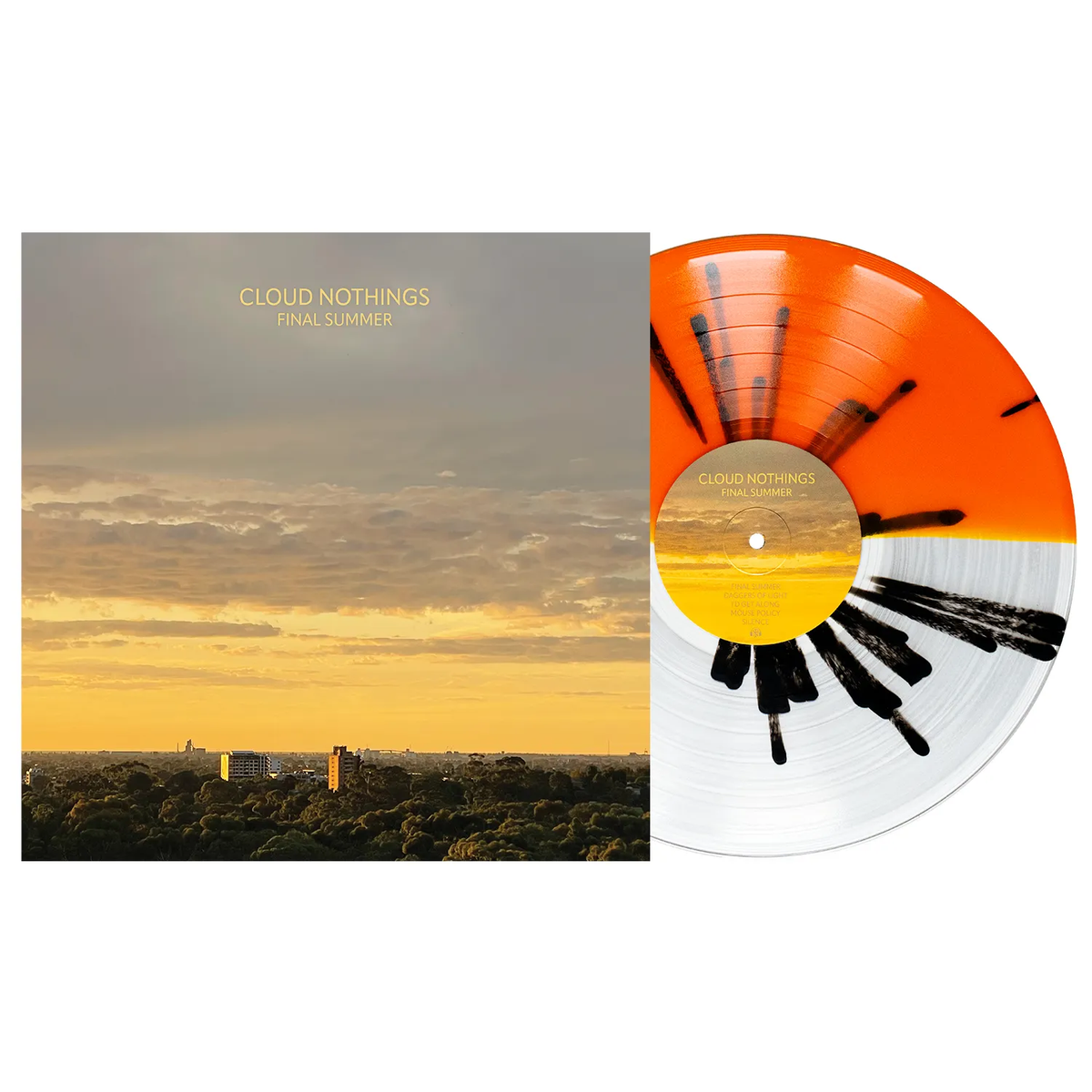 CLOUD NOTHINGS – FINAL SUMMER (HALF CLEAR & HALF ORANGE W/ BLACK SPLATTER  INDIE EXCLUSIVE) - LP •