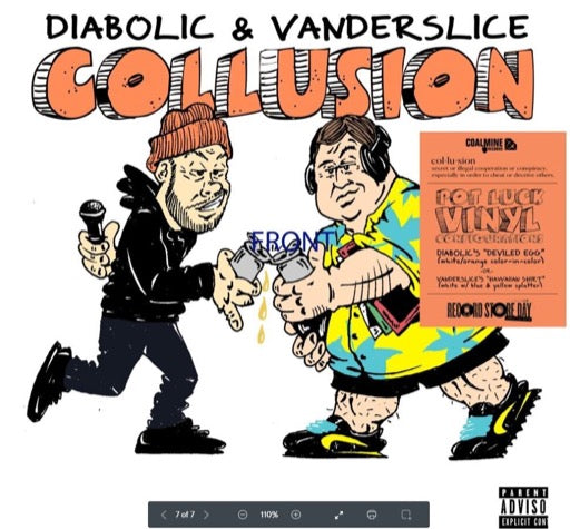 DIABOLIC & VANDERSLICE – RSD COLLUSION (COLORED VINYL) (REX) - LP •
