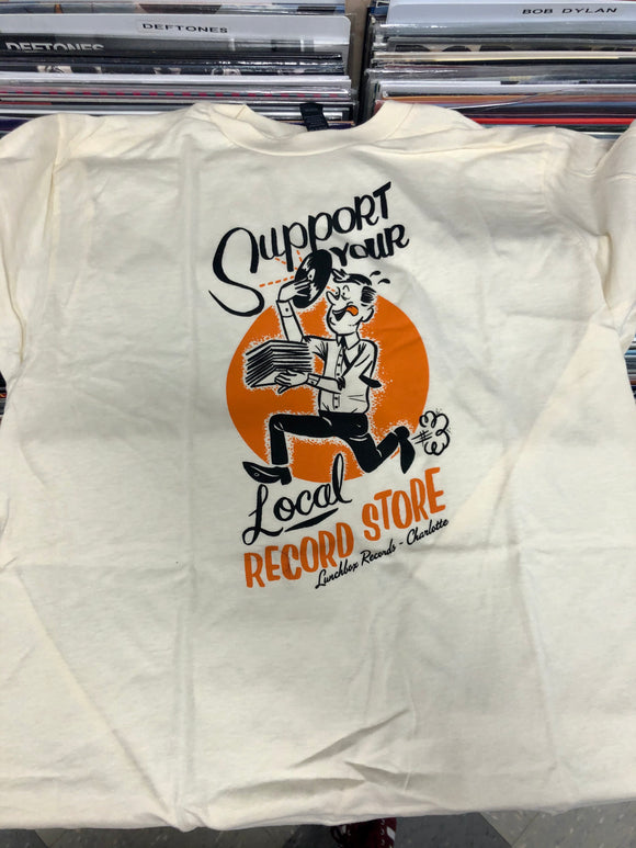 Support Your Local Record Store Shirt - Natural