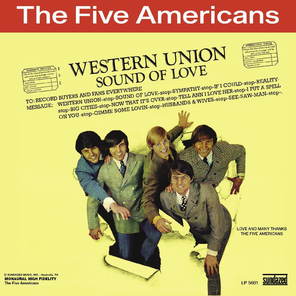 FIVE AMERICANS – WESTERN UNION (GOLD VINYL) (RSD22) - LP •