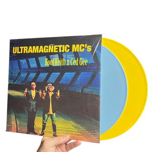 ULTRAMAGNETIC MC'S – CED G X KOOL KEITH (BLUE/YELLOW VINYL) - LP •