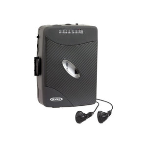 JENSEN SCR-75 PERSONAL STEREO CASSETTE PLAYER – AM/FM - STEREO WITH EARBUDS (BLACK)  •
