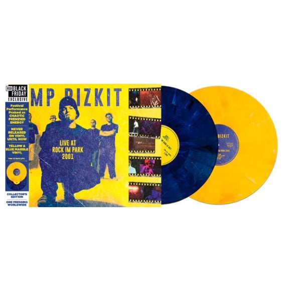 LIMP BIZKIT – LIVE AT ROCK IM PARK 2001 (YELLOW/BLUE MARBLE) (RSD BLACK FRIDAY 2023)  - LP •