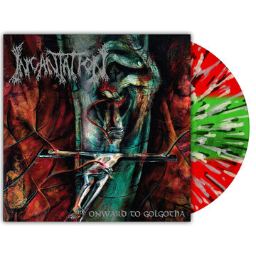 INCANTATION – ONWARD TO GOLGOTHA (THREE COLOR STRIPE WITH SPLATTER) - LP •