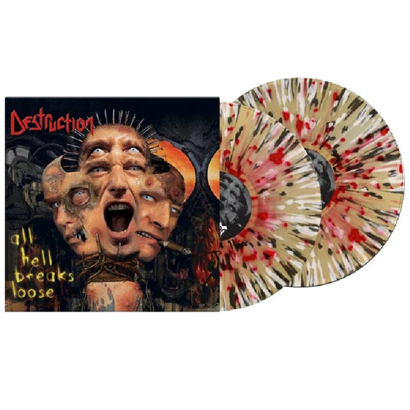 DESTRUCTION – ALL HELL BREAKS LOOSE (TEARS OF BLOOD DOTTED SPLATTER VINYL) - LP •