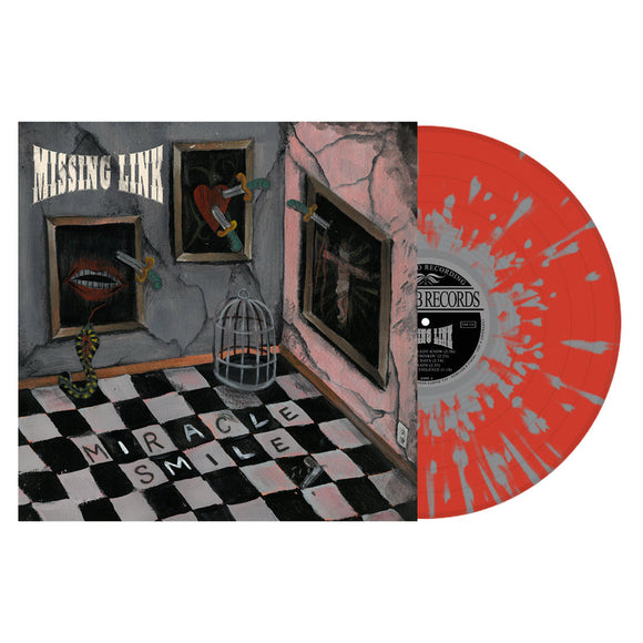 MISSING LINK – MIRACLE SMILE (APPLE RED W/ GREY SPLATTER) - LP •