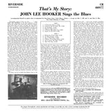 HOOKER,JOHN LEE – THAT'S MY STORY (BLUESVILLE ACOUSTIC SOUNDS SERIES) - LP •