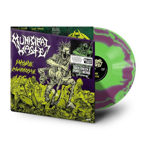 MUNICIPAL WASTE – MASSIVE AGGRESSIVE (TOXIC GREEN & PURPLE MERGE) (RSD BLACK FRIDAY 2025) - LP •