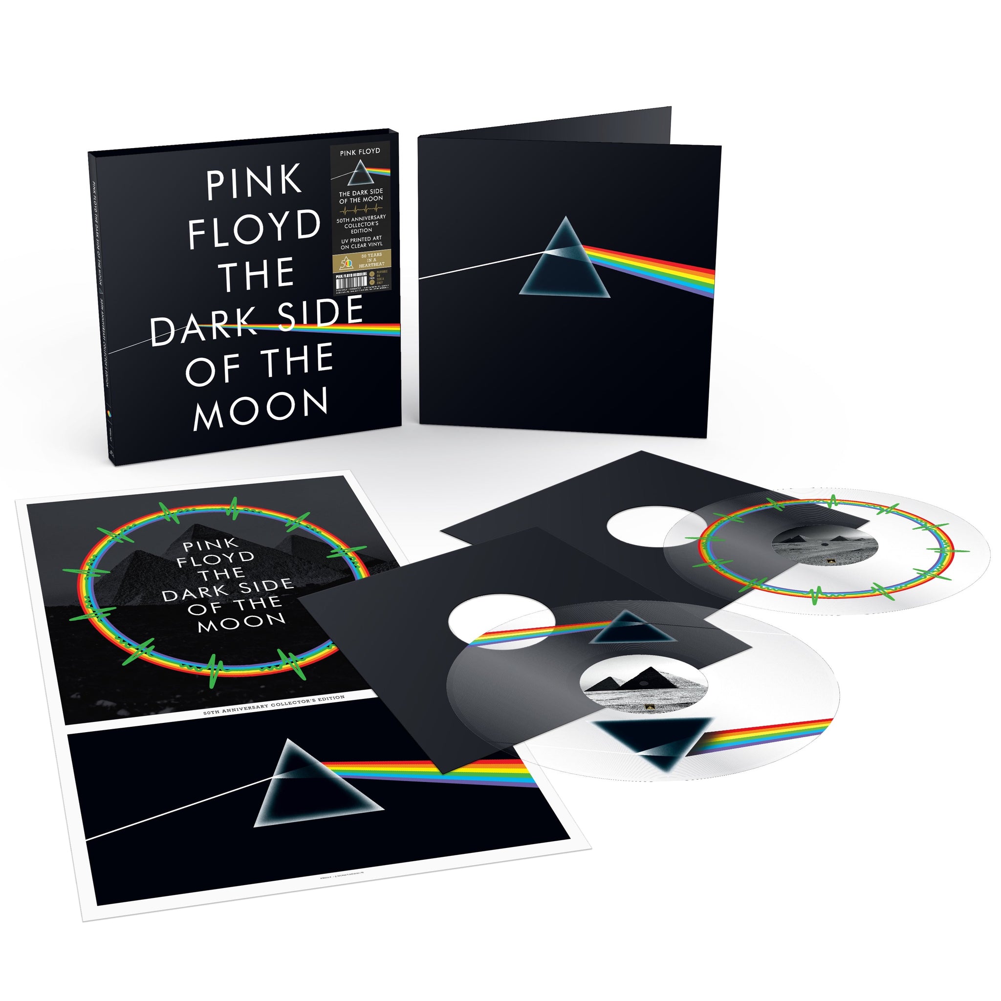 PINK FLOYD – DARK SIDE OF THE MOON (50TH ANNIVERSARY) [2023 REMASTER] (2LP  UV PRINTED CLEAR VINYL COLLECTOR'S EDITION) LP preorder out 4/5/2024 –  Lunchbox Records