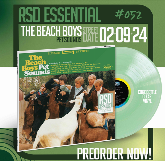 BEACH BOYS – PET SOUNDS - STEREO (COKE BOTTLE CLEAR) (RSD ESSENTIALS) LP <br>PREORDER out 2/9/2024 •