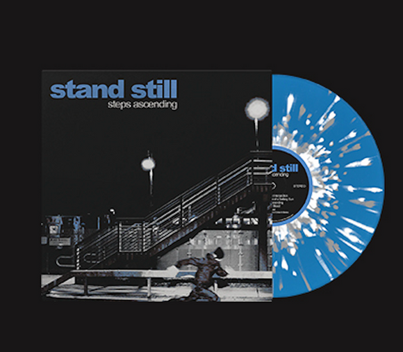 STAND STILL – STEPS ASCENDING (BLUE W/WHITE & GREY SPLATTER) - LP •