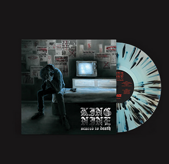 KING NINE – SCARED TO DEATH (BABY BLUE W/BLACK SPLATTER) - LP •