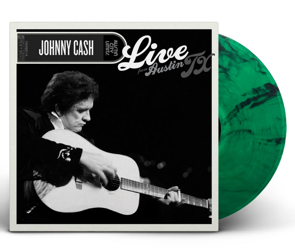 CASH,JOHNNY – LIVE FROM AUSTIN, TX (GREEN & BLACK MARBLE) - LP •