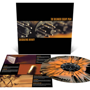 DILLINGER ESCAPE PLAN – CALCULATING INFINITY (HALLOWEEN ORANGE METALLIC SILVER AND BLACK TRI COLOR MERGE) - LP •