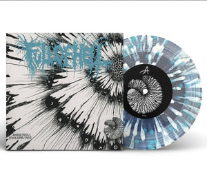 FULL OF HELL – AMBER MOTE IN THE BLACK VAULT (CLEAR WITH BLUE AND WHITE SPLATTER) - 7" •