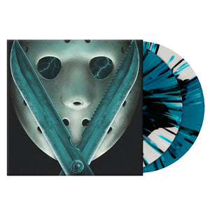 MANFREDINI,HARRY – FRIDAY THE 13TH V-NEW BEGINNING (IMPOSTER JASON & CRYSTAL LAKE TRI-COLOR SPLIT W/ SPLATTER) - LP •