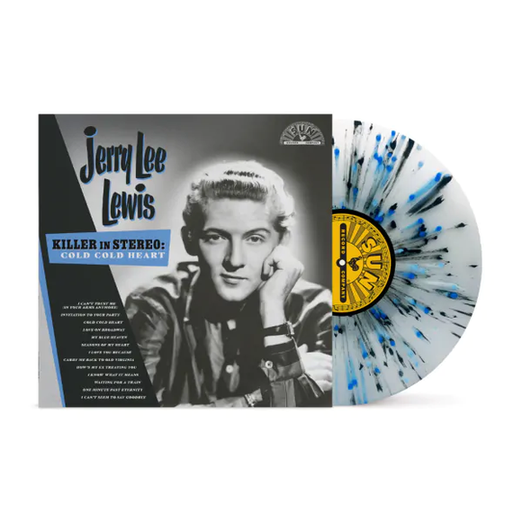 LEWIS,JERRY LEE – KILLER IN STEREO: COLD COLD HEART (BLUE AND GRAY SPLATTER VINYL) - LP •