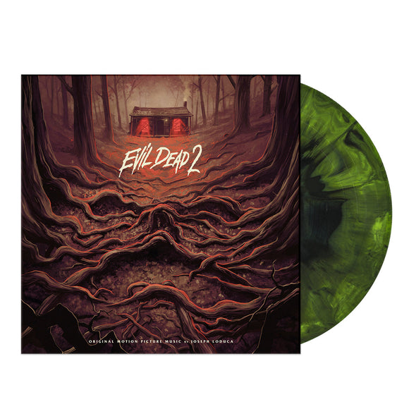 LODUCA,JOE – EVIL DEAD 2 - O.S.T. (GREEN AND BLACK HAND-POURED) - LP •