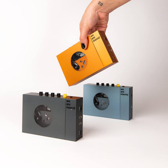 WE ARE REWIND  – PORTABLE CASSETTE PLAYER W/ BLUETOOTH  •