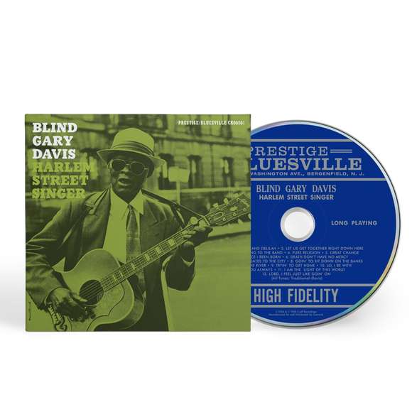 DAVIS,GARY REVEREND – HARLEM STREET SINGER (BLUESVILLE ACOUSTIC SOUNDS SERIES) - CD •