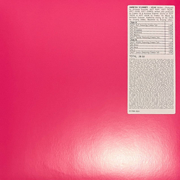 AMNESIA SCANNER / FREEKA TET HOAX STROBE RIP LP – Lunchbox Records
