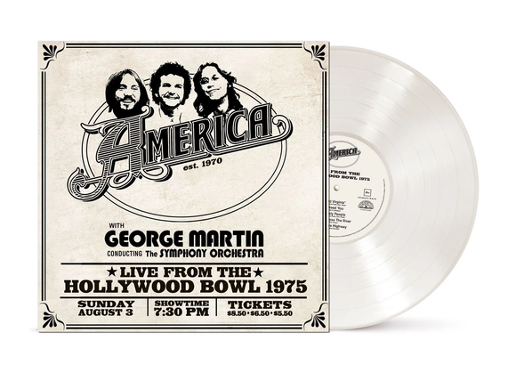 AMERICA – LIVE FROM THE HOLLYWOOD BOWL 1975 (TRANSLUCENT MILKY CLEAR) (RSD24) - LP •