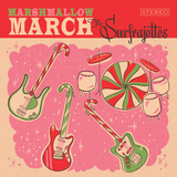 SURFRAJETTES – MARSHMALLOW MARCH (GREEN/MARSHMALLOW SPLATTER) - 7" •