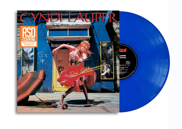 CYNDI LAUPER – SHE'S SO UNUSUAL (OPAQUE BLUE VINYL) (RSD ESSENTIALS) LP <br>PREORDER out 10/13/2023 •