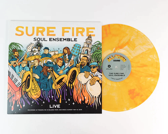 SURE FIRE SOUL ENSEMBLE – LIVE AT PANAMA 66 (CLEAR W/ORANGE SWIRL) - LP •