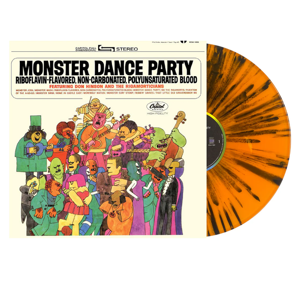 HINSON,DON & THE RIGAMORTICIAN – MONSTER DANCE PARTY (ORANGE & BLACK PUMPKIN SPLATTER) - LP •