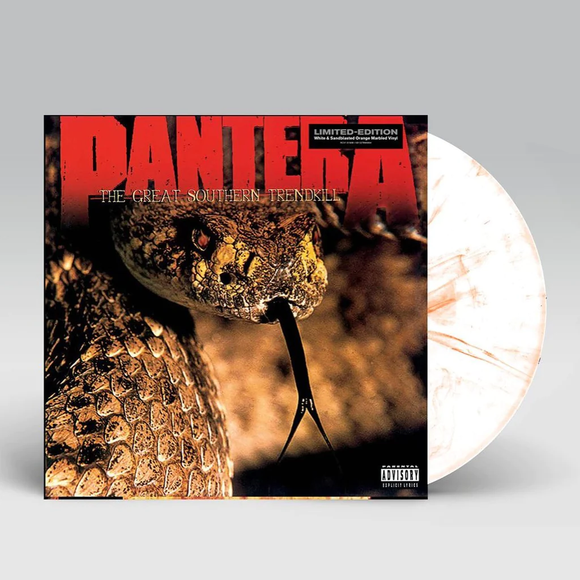 PANTERA – GREAT SOUTHERN TRENDKILL (WHITE & SANDBLASTED ORANGE MARBLED VINYL) - LP •