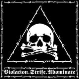 REVENGE – VIOLATION STRIFE ABOMINATE (SILVER W/BLACK MARBLE + PATCH) - LP •