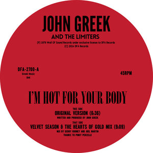 GREEK,JOHN & LIMITERS – I'M HOT FOR YOUR BODY - LP •