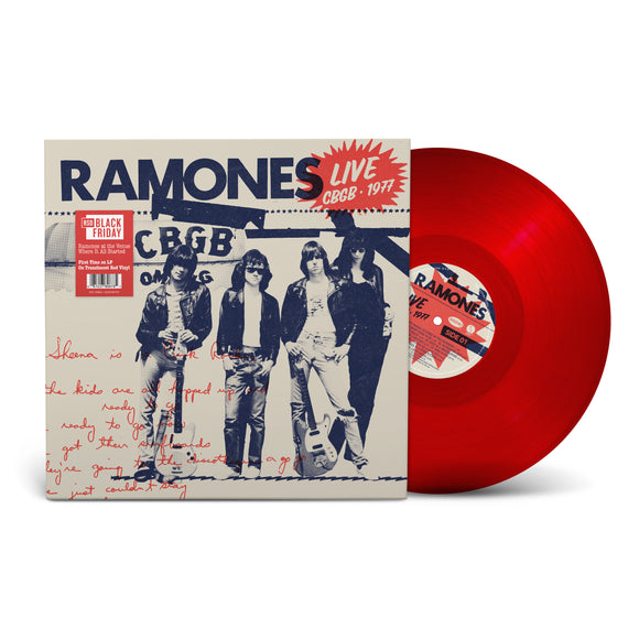 RAMONES – LIVE AT CBGB 1977 (RED VINYL) (RSD BLACK FRIDAY 2025) - LP •