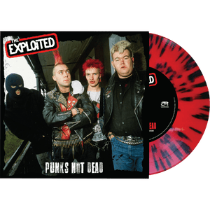 EXPLOITED – PUNK'S NOT DEAD (RED/BLACK SPLATTER) - 7" •