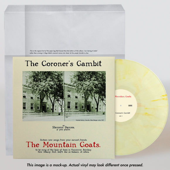 MOUNTAIN GOATS – CORONER'S GAMBIT (KANDY KORN YELLOW) - LP •