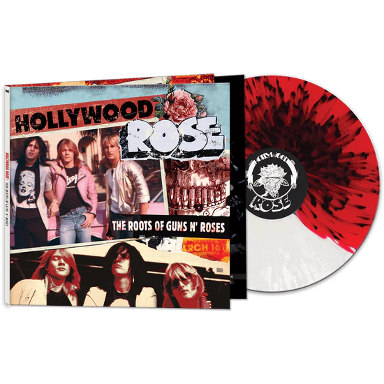 HOLLYWOOD ROSE – ROOTS OF GUNS N' ROSES (RED/WHITE W/BLACK SPLATTER) - LP •