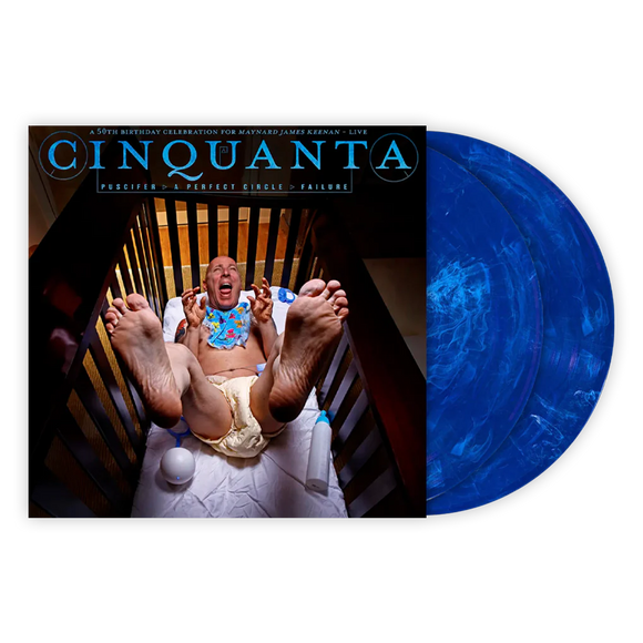 PUSCIFER – CINQUANTA (CLEAR BLUE W/ WHITE SWIRL) - LP •