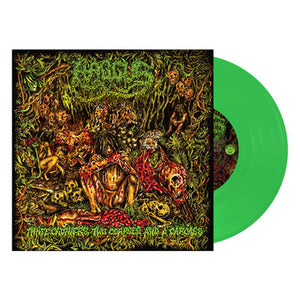 HAGGUS – 3 CADAVERS 2 CORPSES AND A CARCASS (GREEN VINYL) - 7" •