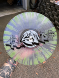 VOLCANO – FOOL 2 THA GAME (CLEAR W/ ARMY GREEN SPLATTER & SCREEN PRINTED B SIDE) - LP •