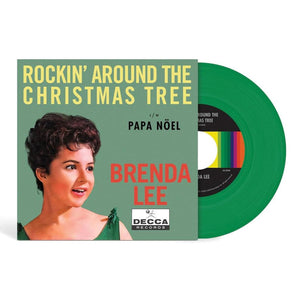 BRENDA LEE – ROCKIN' AROUND THE CHRISTMAS TREE (TRANSLUCENT EMERALD VINYL) - 7" •