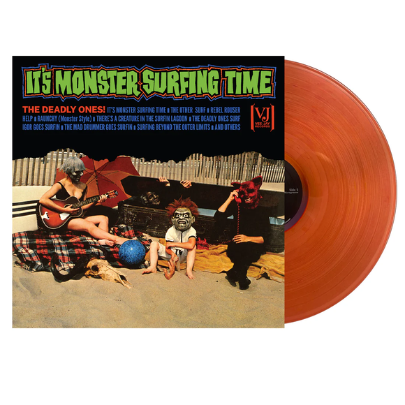 DEADLY ONES – IT'S MONSTER SURFING TIME (ALL ANALOG BLOODY PUMPKIN VINYL) - LP •
