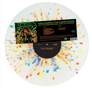 KING GIZZARD & THE LIZARD WIZARD – LIVE AT THE CARSON CREEK RANCH AUSTIN TX MAY 2, 2014 (RED/GREEN/YELLOW SPLATTER ON CLEAR VINYL) - LP •